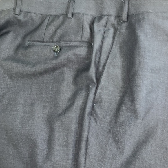 Canali Dress Pants Like New, Size 40” Waist and 33” Inseam.100% Wool, Navy Blue - Picture 3 of 16